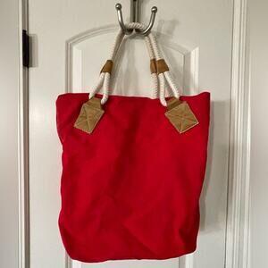 GAP Red Canvas Tote Bag GUC